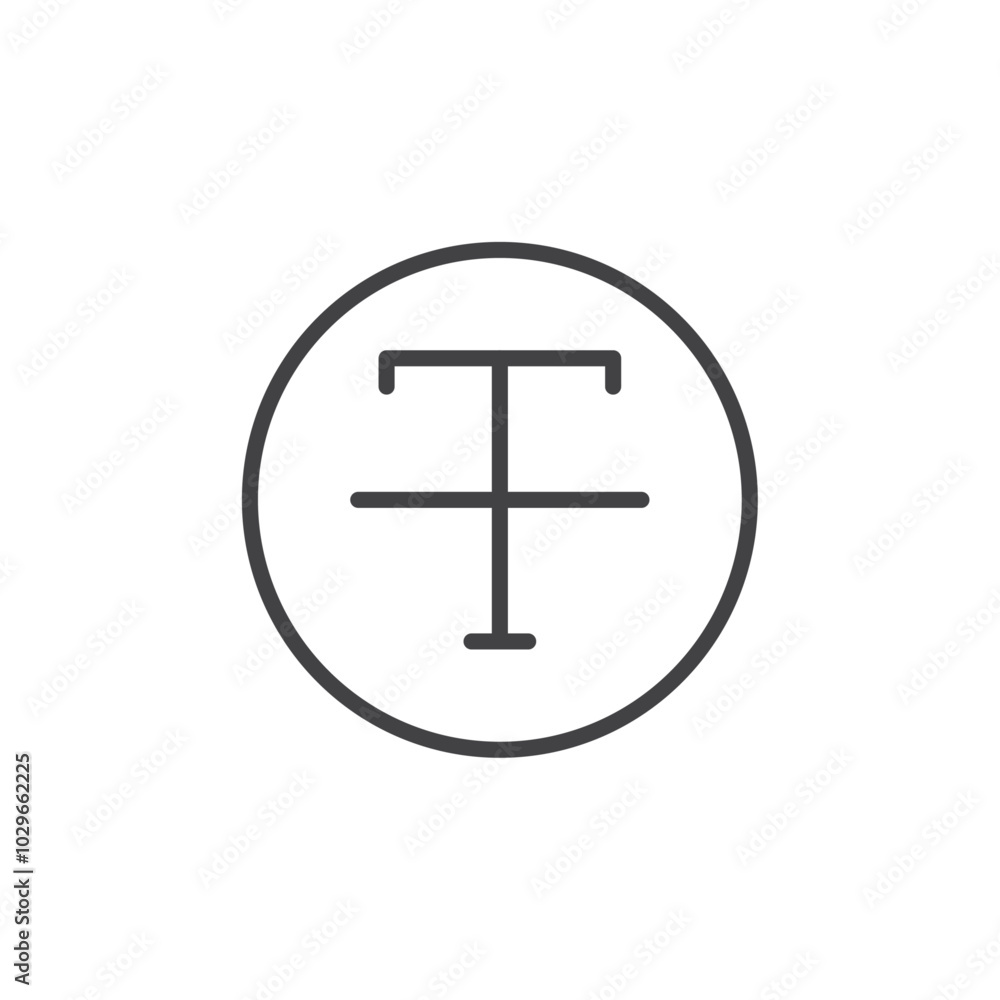 Strike through icon Thin outline art symbol Strike through icon Thin outline art symbol