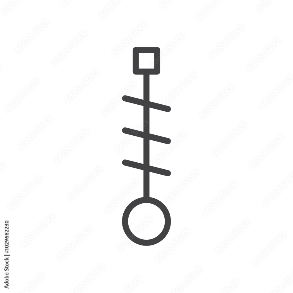 Suspension icon Thin outline art symbol Suspension icon Thin outline art symbol