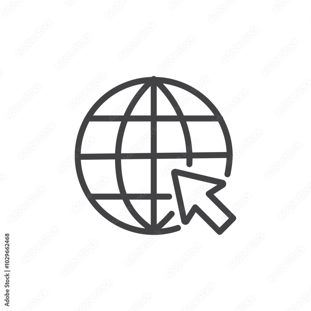 Website icon Thin outline art symbol Website icon Thin outline art symbol