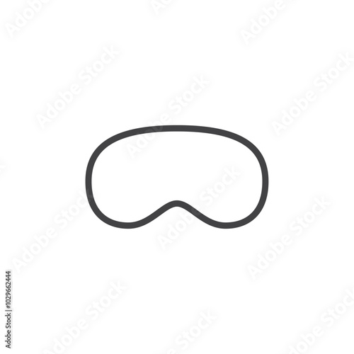Vision pro icon Thin outline art symbol