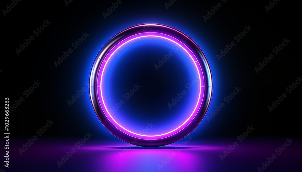 glowing neon sign circle glowing neon sign circle