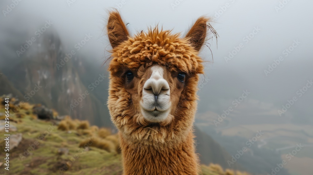 Alpaca Portrait in the Andes Alpaca Portrait in the Andes