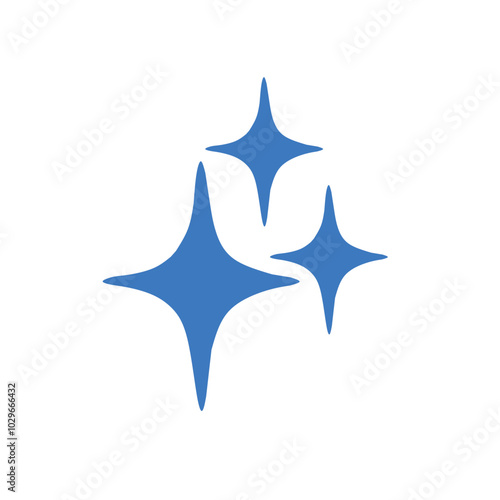 Star. Symbol of decoration, award, quality, rating. Isolated vector icon, sign, emblem, pictogram. Flat style for design, web, logo or UI. Gliiter icon illustration.Blink blink