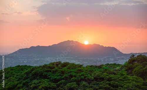 Fotografía destination, holiday, travel, sunset, landmark, diamondhead, islands, hawaiian,