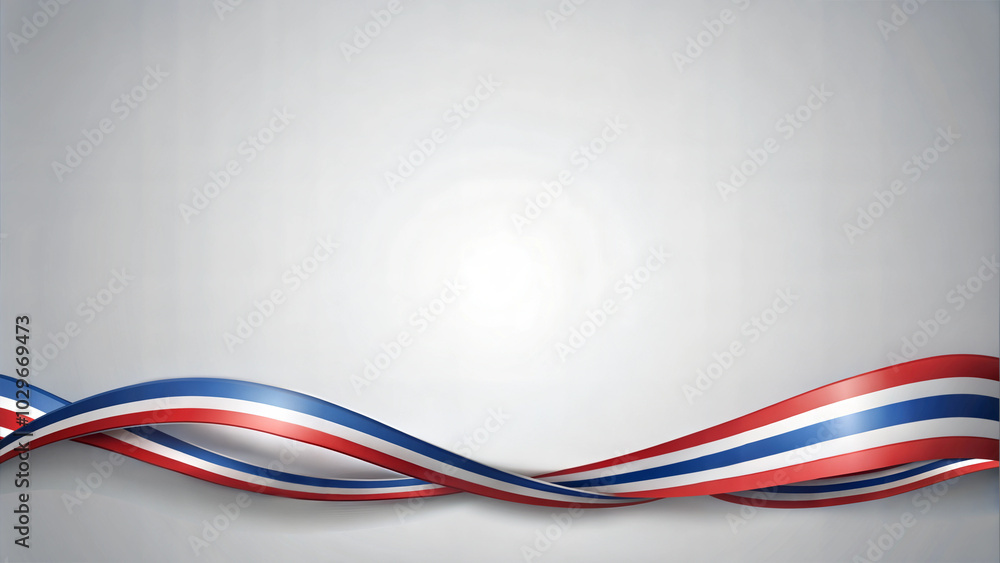 Ribbon on a light gray background, banner Ribbon on a light gray background, banner