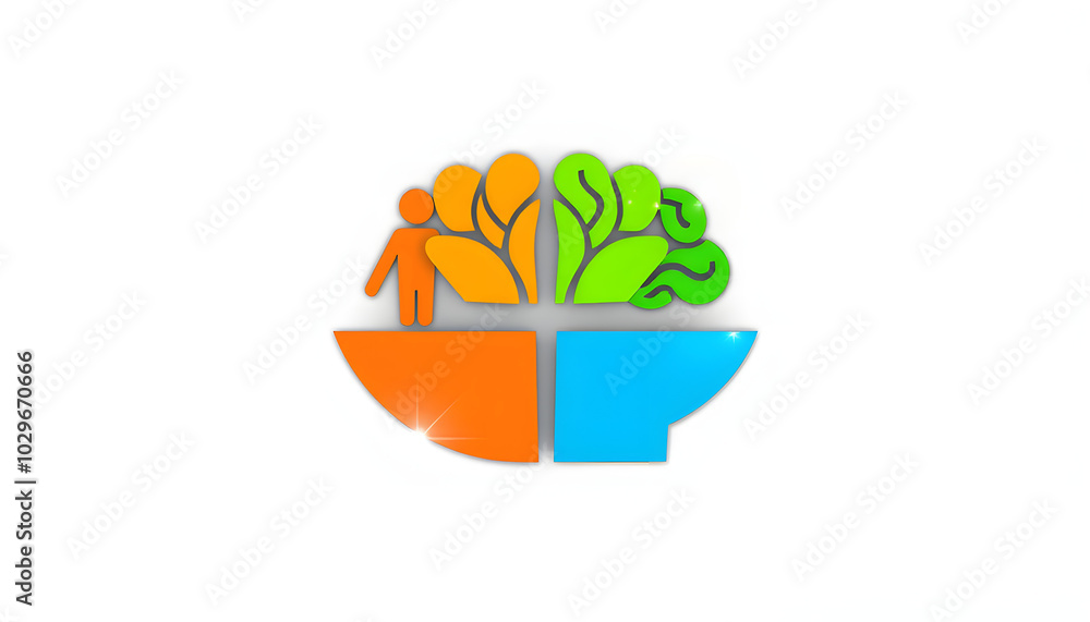 Symbol for the balance between physical health and mental health isolated with white highlights, png Symbol for the balance between physical health and mental health isolated with white highlights, png