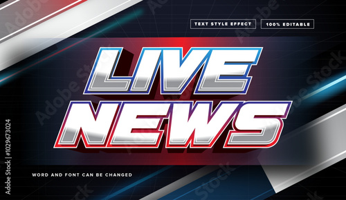 Silver live news text style effect editable