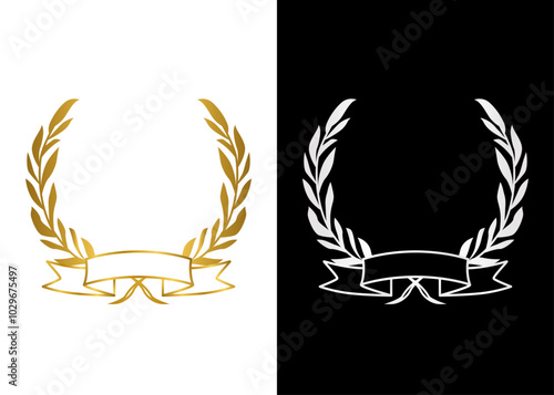 月桂樹、月桂冠、アワードと表彰、ローレルのアイコン07
