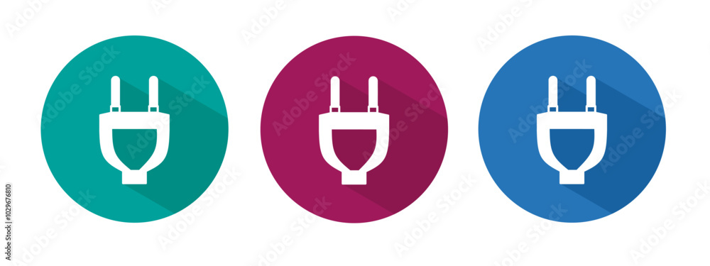 Icon for plugs vector illustration in flat. Icon for plugs vector illustration in flat.