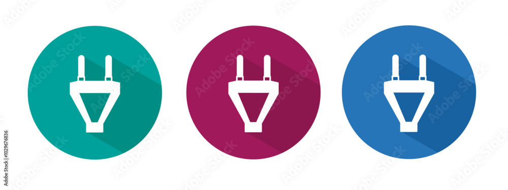 Icon for plugs vector illustration in flat. Icon for plugs vector illustration in flat.