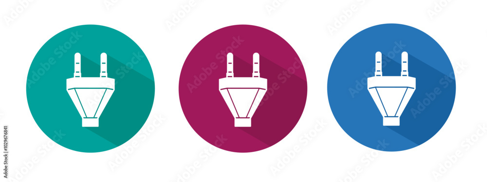 Icon for plugs vector illustration in flat. Icon for plugs vector illustration in flat.