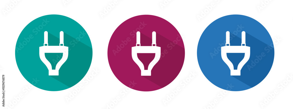 Icon for plugs vector illustration in flat. Icon for plugs vector illustration in flat.