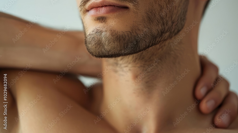 Obraz premium Close Up Portrait of Man with Beard