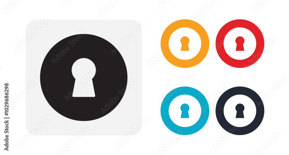 Keyhole icon for web and mobile Keyhole icon for web and mobile