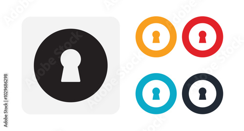 Keyhole icon for web and mobile