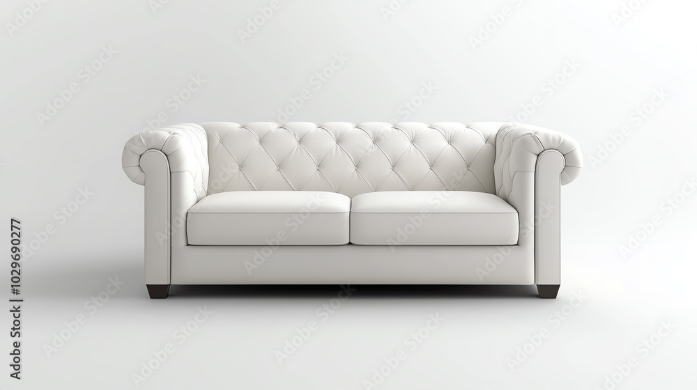 Elegant white couch on a minimal background. Elegant white couch on a minimal background.