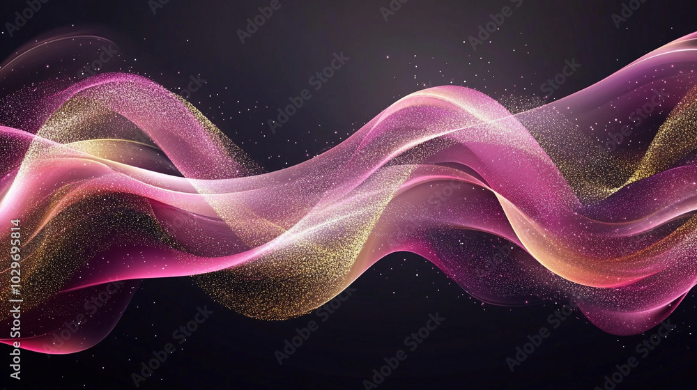 Fototapeta premium pink abstract wave background