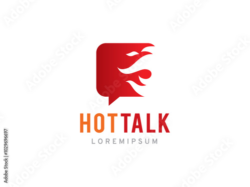 Hot talk logo symbol or icon template