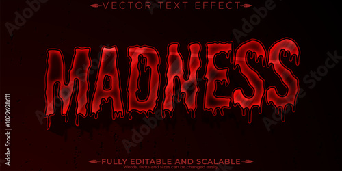 Halloween monster text effect, editable horror and scary text style