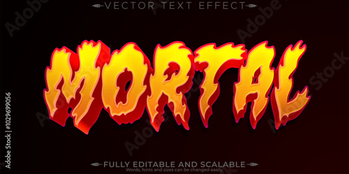 Halloween monster text effect, editable horror and scary text style