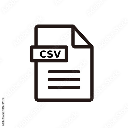 CSVファイル形式のアイコン