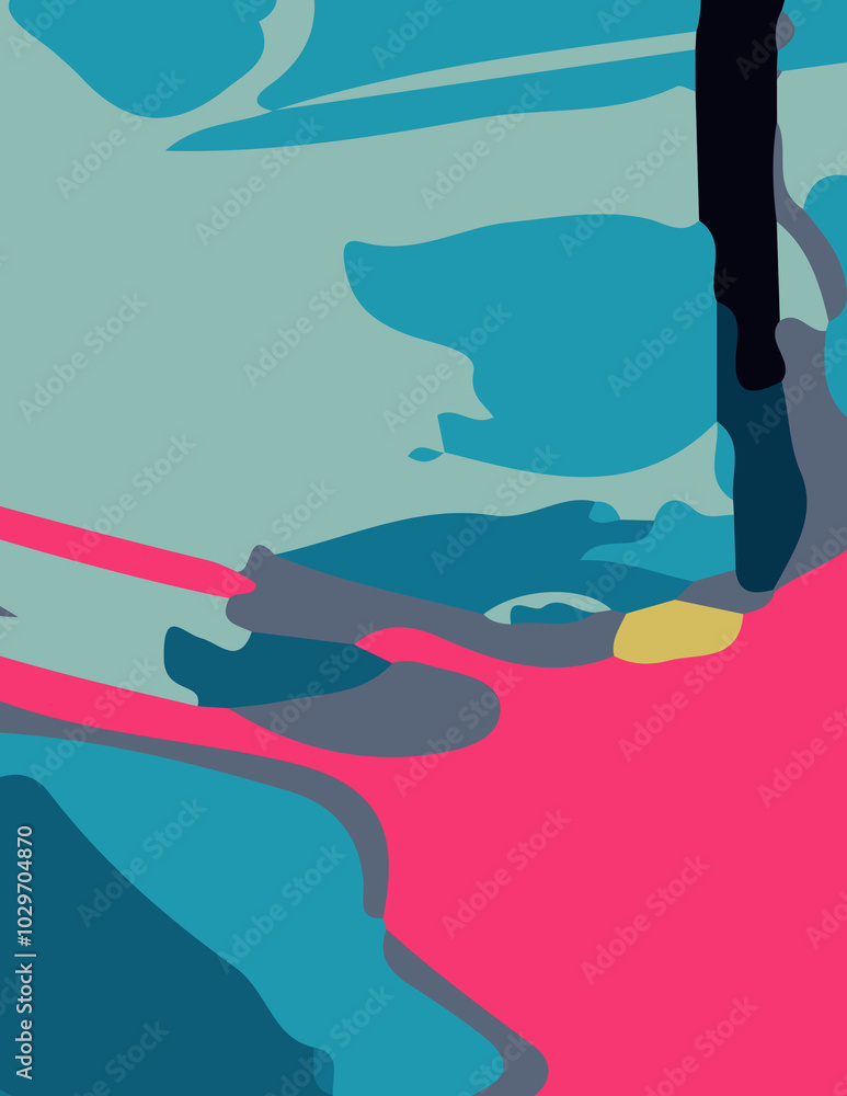 Obraz premium abstract background with untidy waves Illustration