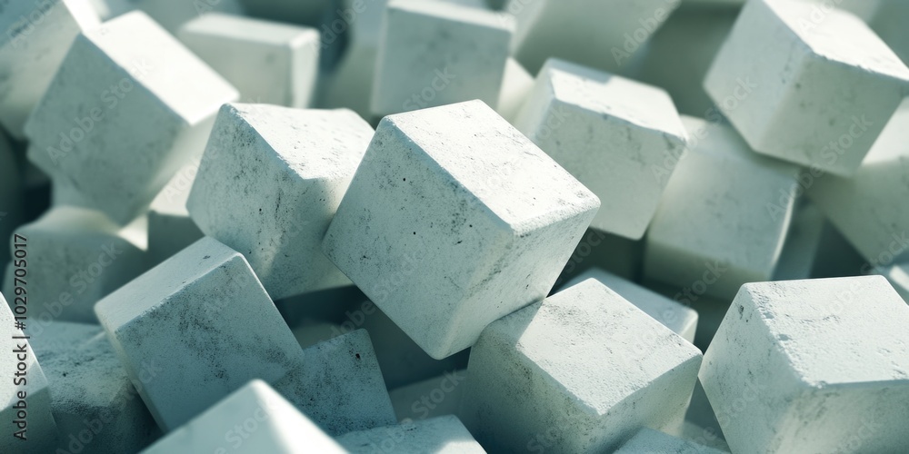 Cement Cubes Packed Tightly Cement Cubes Packed Tightly