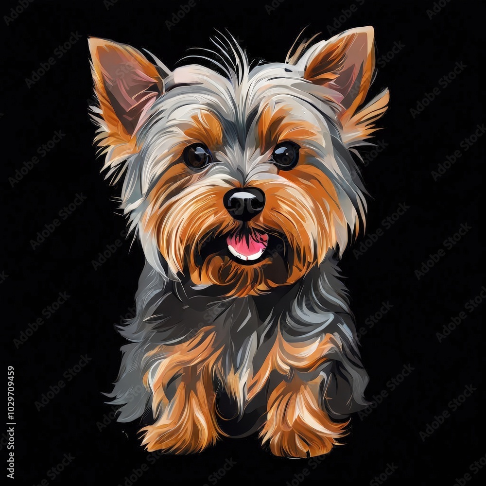 Fototapeta premium the AI Image Generator, Elegant Yorkshire Terrier