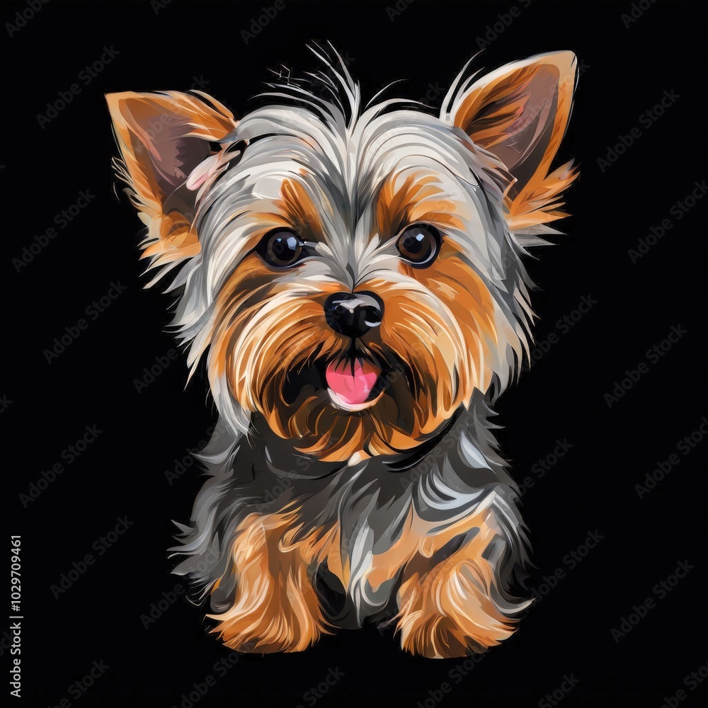 the AI Image Generator, Elegant Yorkshire Terrier the AI Image Generator, Elegant Yorkshire Terrier