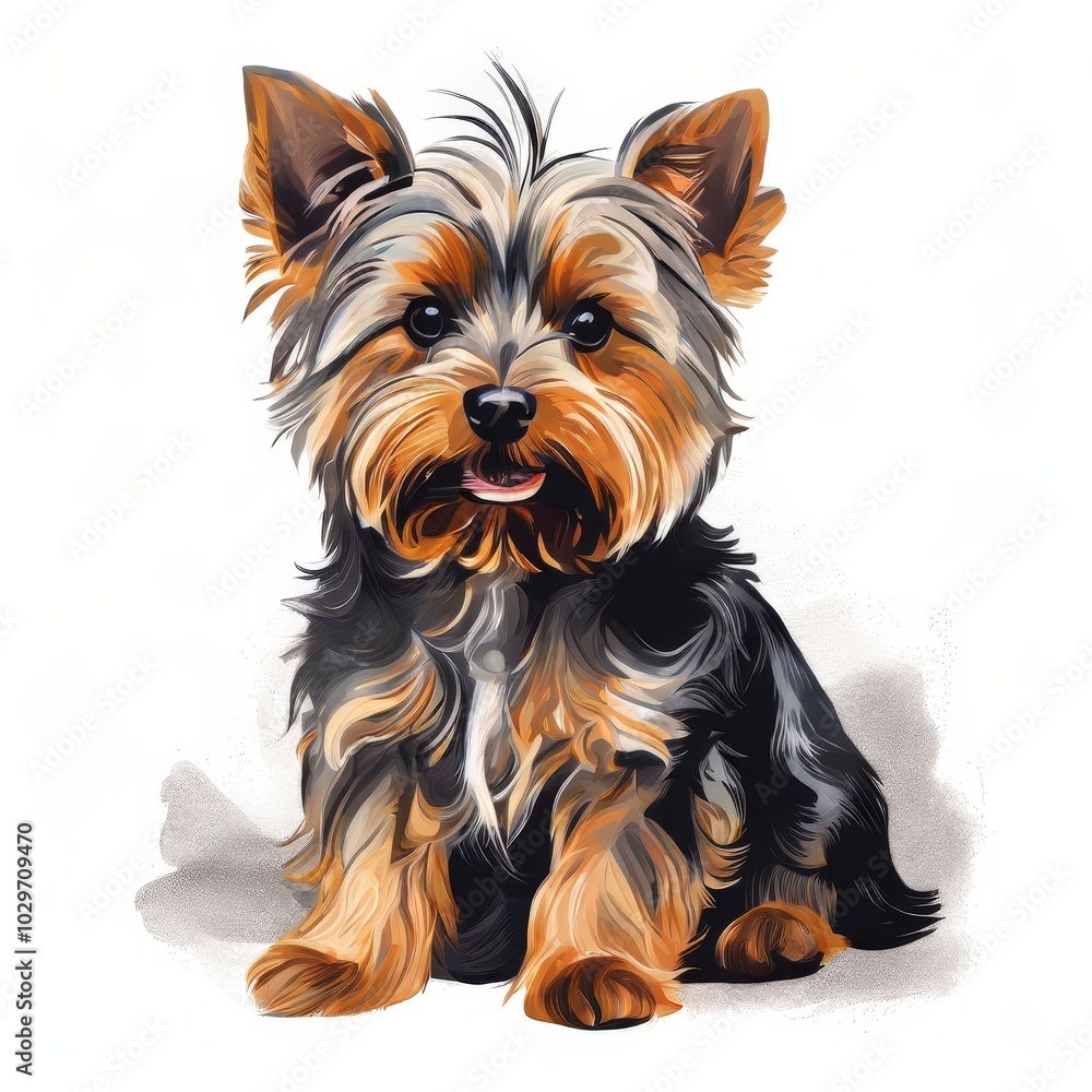 Fototapeta premium the AI Image Generator, Elegant Yorkshire Terrier