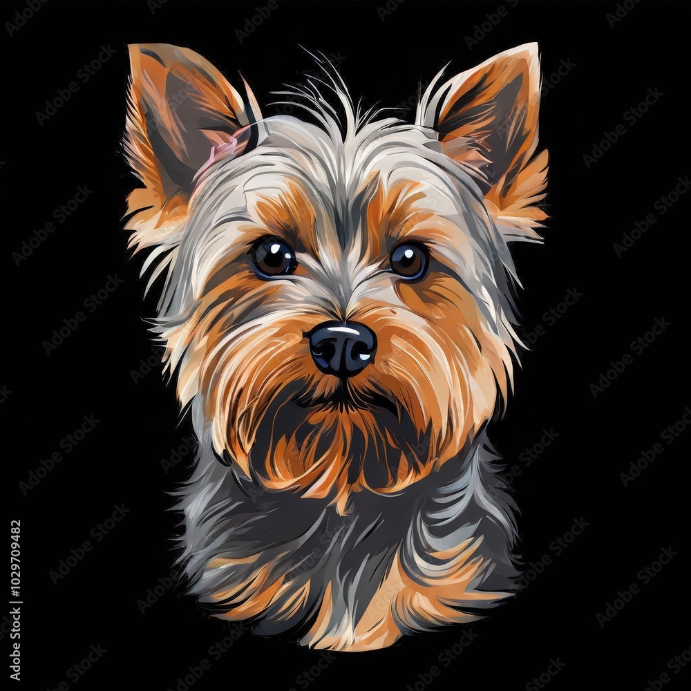 Fototapeta premium the AI Image Generator, Elegant Yorkshire Terrier
