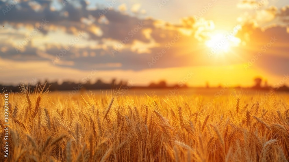 golden ripe wheat field under shining sunlight - ai golden ripe wheat field under shining sunlight - ai