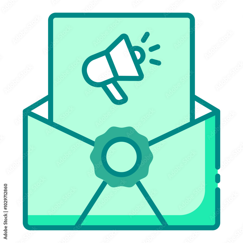 Email marketing icon representing campaign communication and online promotion strategy for marketing Email marketing icon representing campaign communication and online promotion strategy for marketing