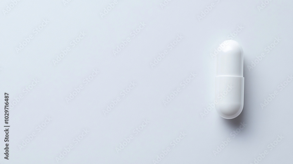 single herbal medicine capsule rests on a blank background, symbolizing natural health, alternative treatments, and the balance between nature and modern healthcare solutions single herbal medicine capsule rests on a blank background, symbolizing natural health, alternative treatments, and the balance between nature and modern healthcare solutions
