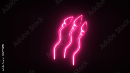 Foto Human sperm cells in a futuristic glow with minimal polygons on a gloomy black background