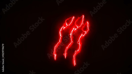 Tableau sur toile Human sperm cells in a futuristic glow with minimal polygons on a gloomy black background