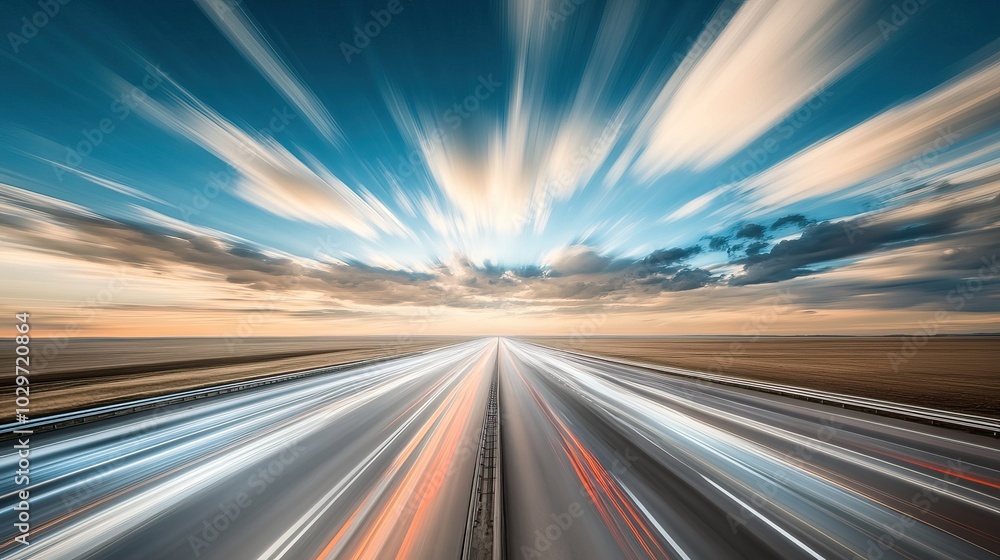 Highway Speed Blurred Lights Highway Speed Blurred Lights