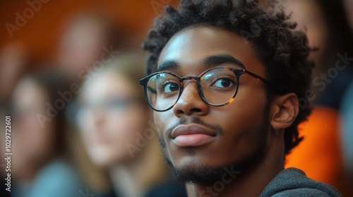 diverse group of students attentively listening to a lecture in a university classroom embodying the spirit of learning and collaboration in an educational setting