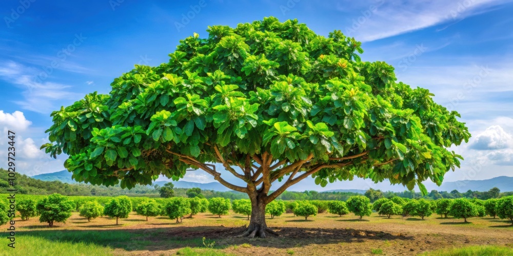Jatropha tree with vibrant green leaves in natural setting of Thailand , Jatropha, tree, nature, Thailand, green Jatropha tree with vibrant green leaves in natural setting of Thailand , Jatropha, tree, nature, Thailand, green