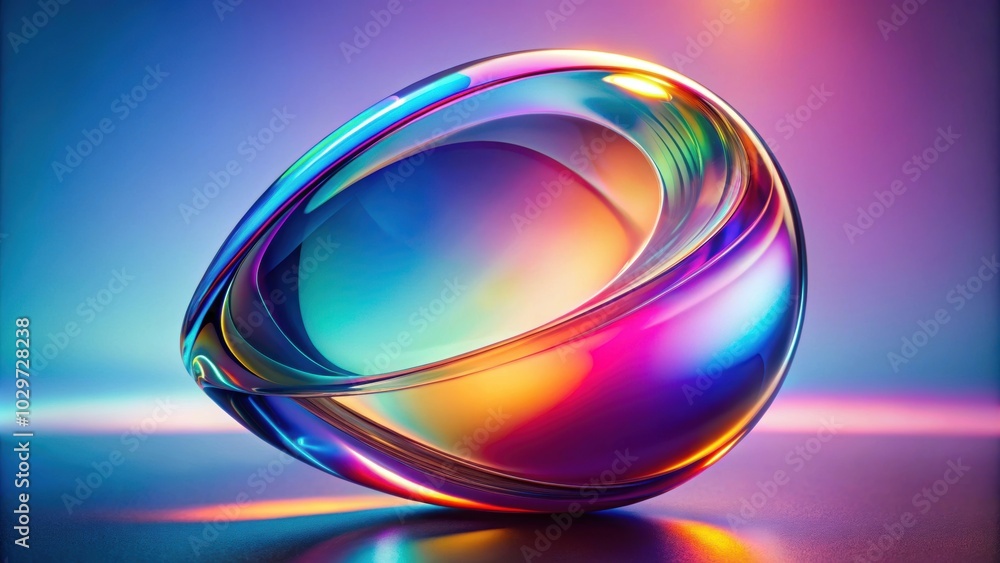 Abstract glass shape with colorful refraction effect, render, abstract, glass, shape, colorful, refraction, effect,render Abstract glass shape with colorful refraction effect, render, abstract, glass, shape, colorful, refraction, effect,render