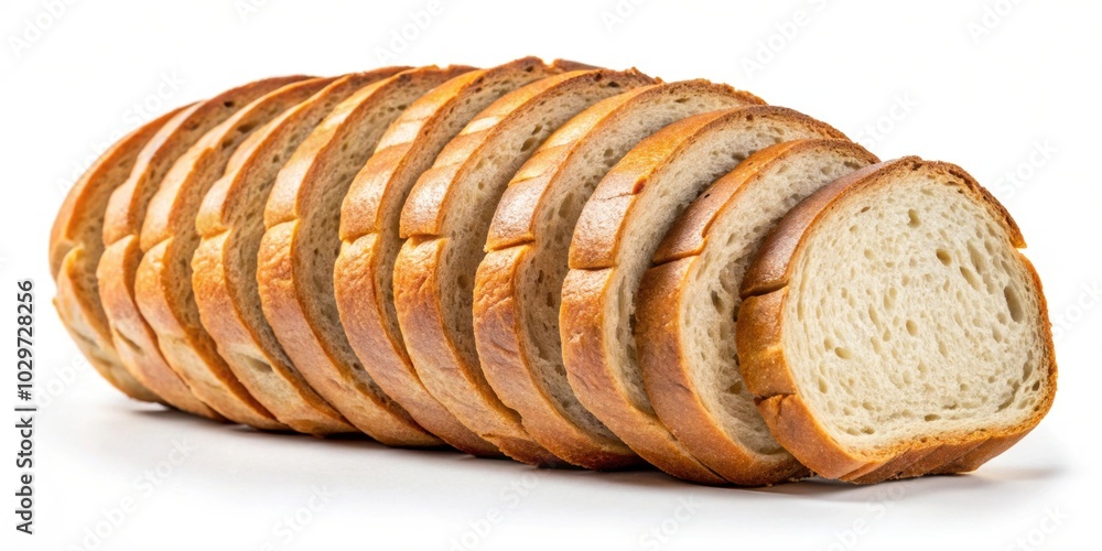 Freshly sliced bread with a white background, sliced, bread, isolated, white, background, food, bakery, loaf Freshly sliced bread with a white background, sliced, bread, isolated, white, background, food, bakery, loaf