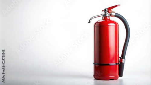 Fire extinguish equipment isolated on white background, fire extinguisher, safety, emergency, protection, tool, red