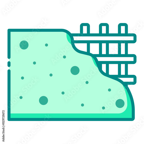 Concrete wall with rebar for construction structure.