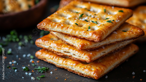 golden, crispy crackers scattered across a flat surface. Their twisted shape symbolizes unity and tradition, with a rustic texture that conveys comfort and timeless snack appeal