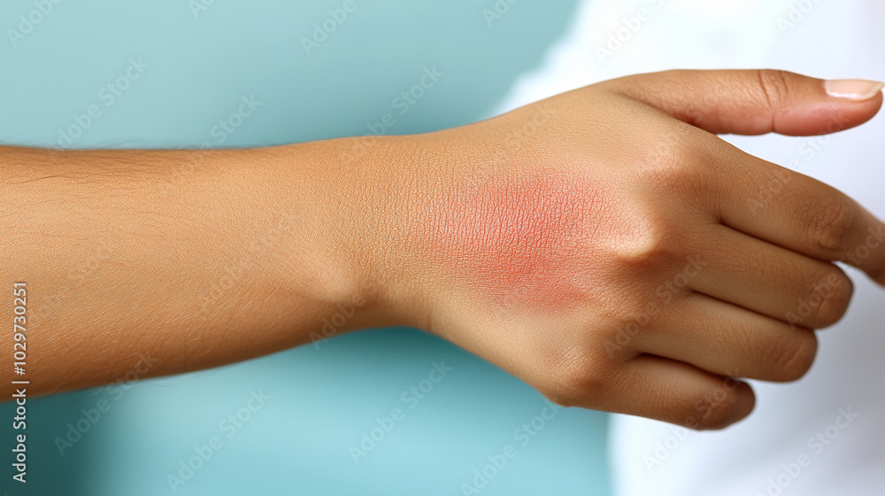 woman's hand scratching her arm, depicting discomfort or irritation. Symbolizes stress, anxiety, skin conditions, or emotional unease, emphasizing the need for relief and self-care woman's hand scratching her arm, depicting discomfort or irritation. Symbolizes stress, anxiety, skin conditions, or emotional unease, emphasizing the need for relief and self-care