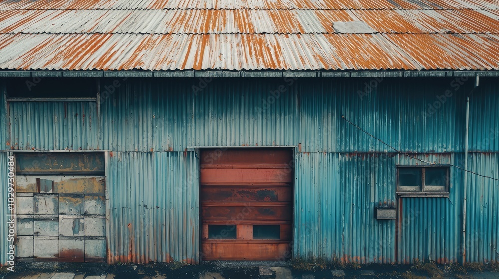 Serene View of Corrugated Metal Sheet Roof Serene View of Corrugated Metal Sheet Roof