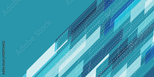 青　テクノロジー　四角　模様　背景	