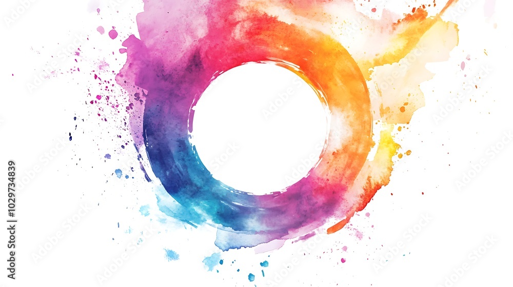 a rainbow colored circle with a white background. a rainbow colored circle with a white background.
