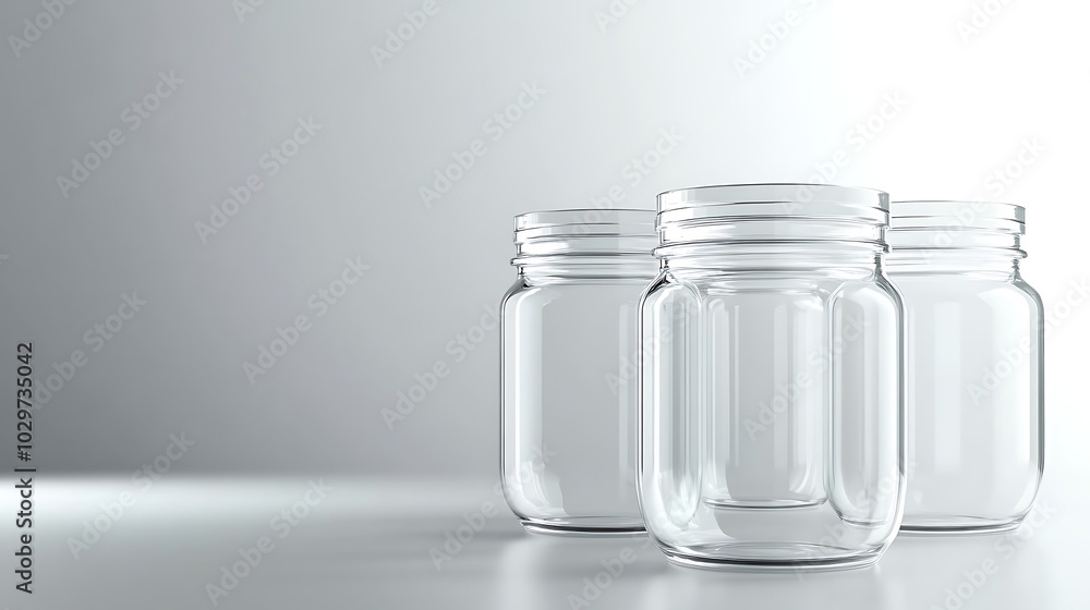a couple of empty jars. a couple of empty jars.
