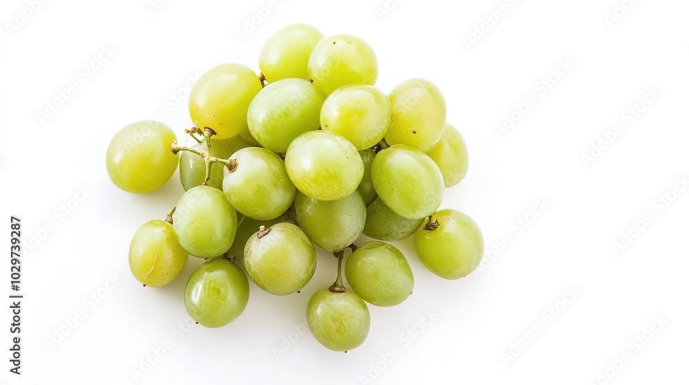 green grapes isolated on white green grapes isolated on white